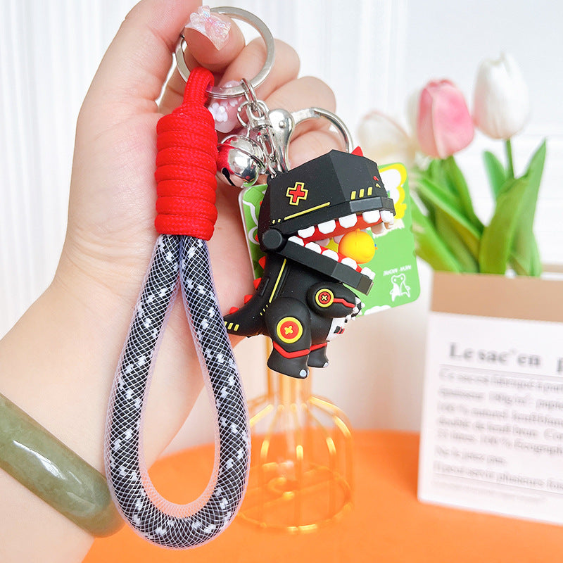 Keychains de silicona de dinosaurio mecha al por mayor