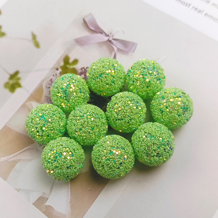 Wholesale 20MM sequin ball Straight hole sequins acrylic beads