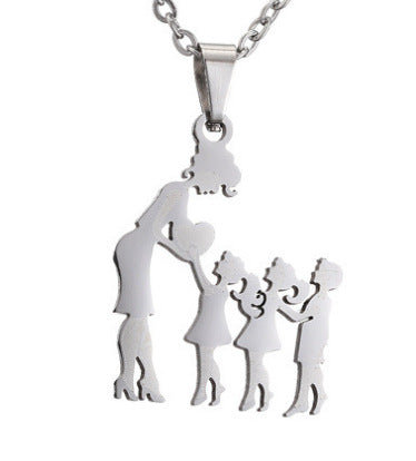 Wholesale DIY Warm Mother and Daughter Necklace