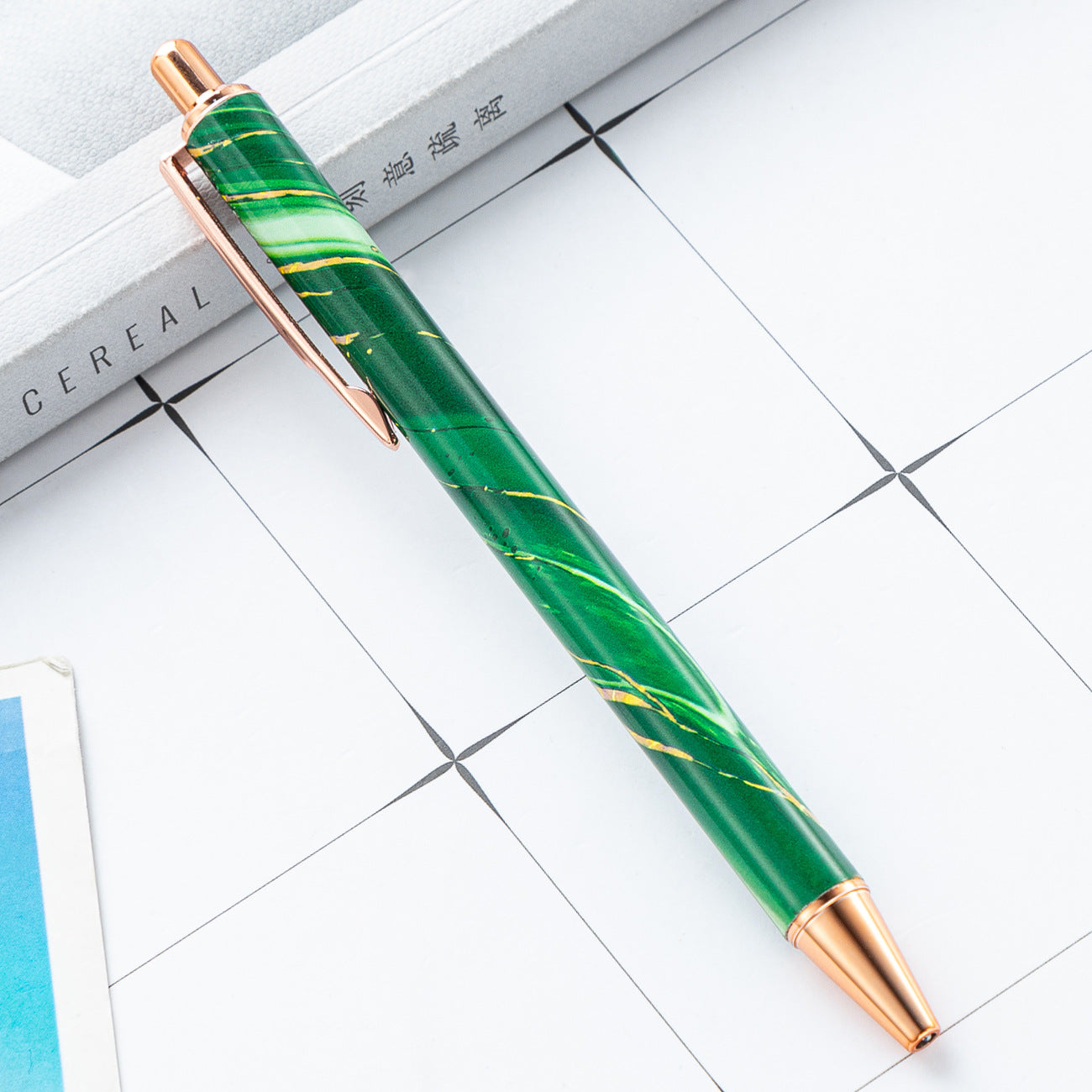 Wholesale 2pcs Push Creative Heat Transfer Pattern Push Metal Ballpoint Pen