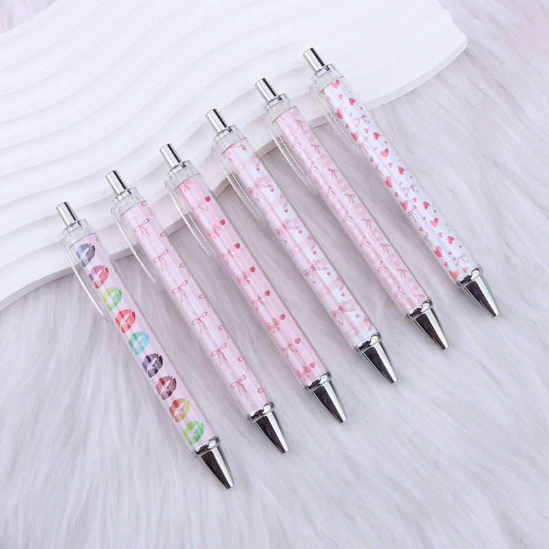 Wholesale Christmas & Pink Bow & Blingbling Roll Paper Ballpoint Pen