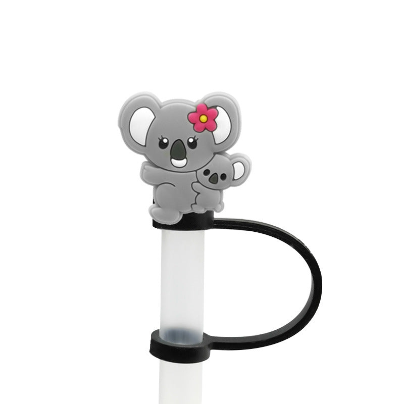 Wholesale 20PCS PVC Cute Animal Straw Tube Cap