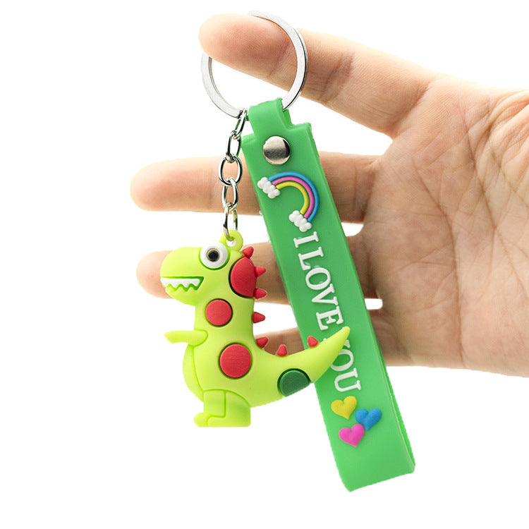 Wholesale Soft Rubber Dinosaur Keychain