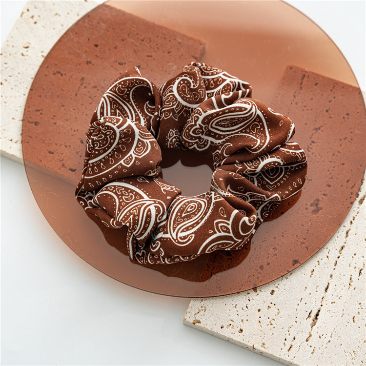 Wholesale Fabric Black and White Large Intestine Scrunchie