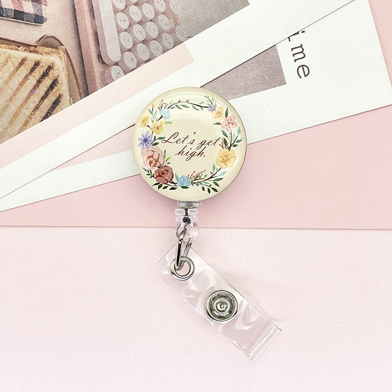 Wholesale 5pcs Anti Lost Cartoon Student Campus Badge, School Badge, Work Badge, Plastic Retractable Keychains