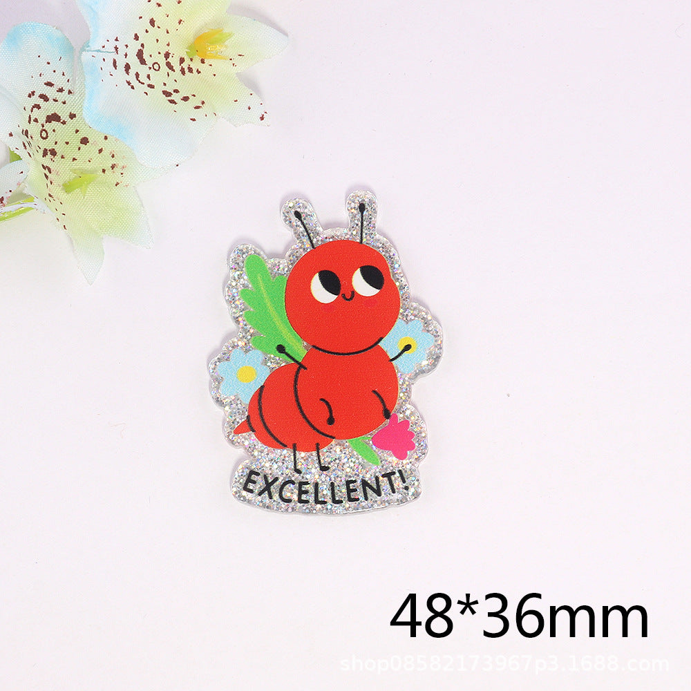 Wholesale 10pcs Cartoon Bee Letters Cute DIY Patch Accessories FlatBack