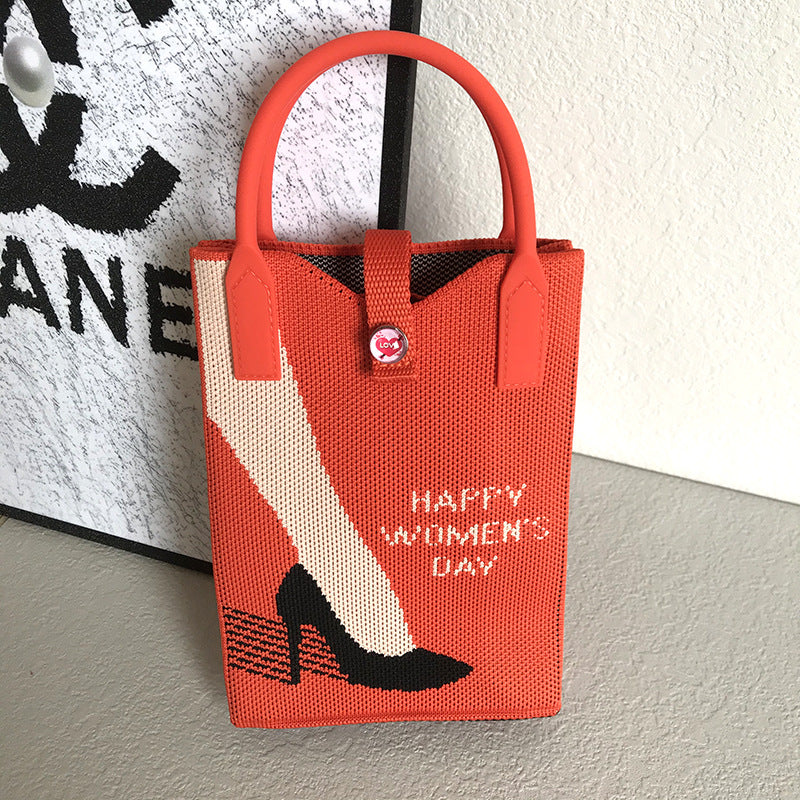 Wholesale Portable Storage Crossbody Hand-held Knitted Bag