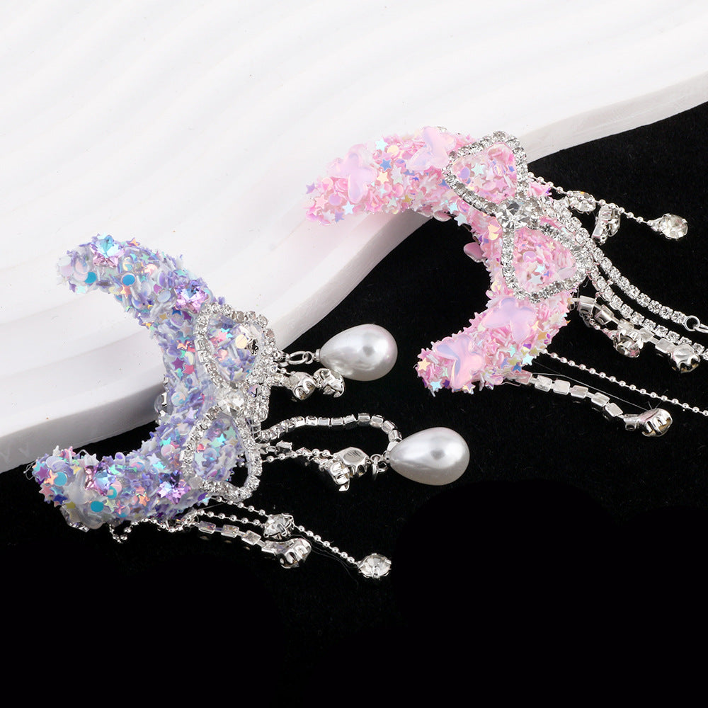 Wholesale Bow Tassel Pearl Sequin Moon Boat Acrylic Diamond Ball  Beads