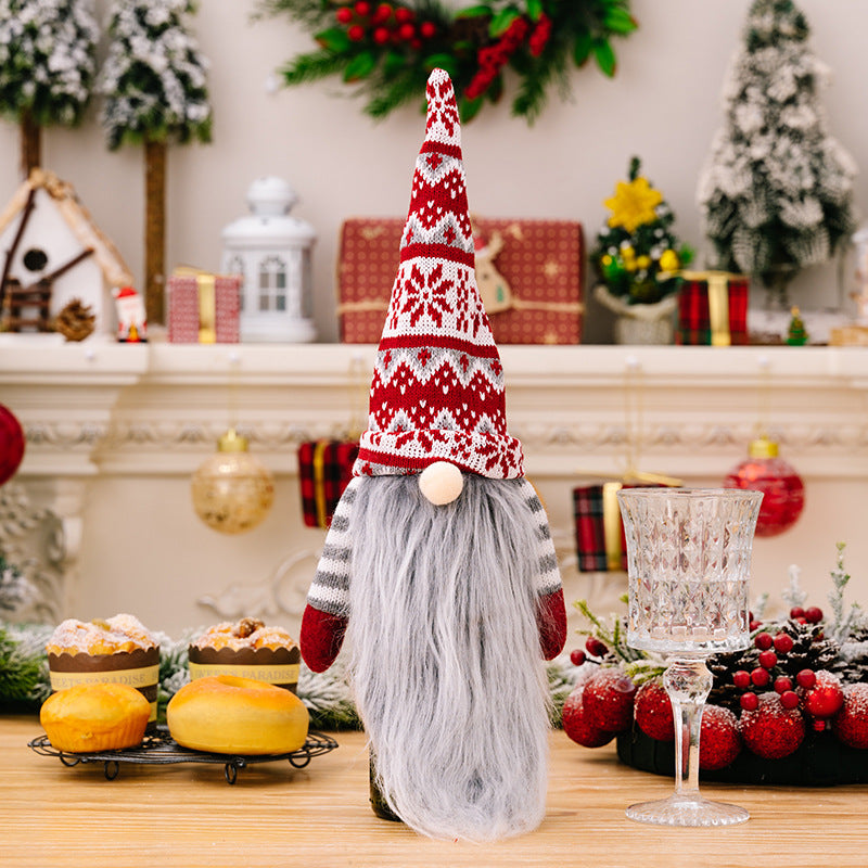 Wholesale Christmas Decorations Faceless Doll Wine Bottle Cover