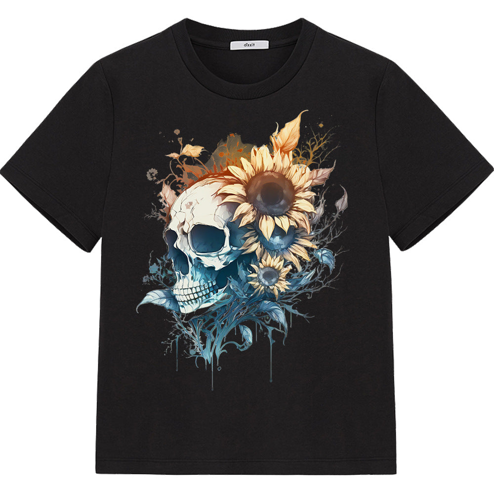 Wholesale 10pcs Colorful Flower Skull UV DTF Ready to Press Transfers Wraps