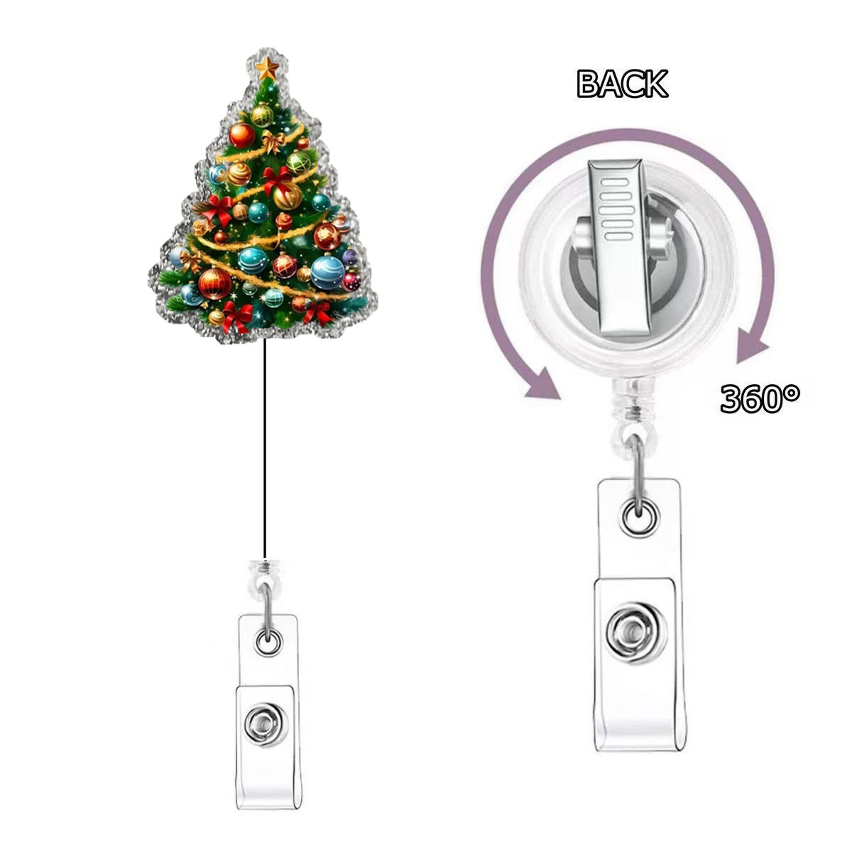 Wholesale Christmas Tree Christmas Cartoon Badge Reels