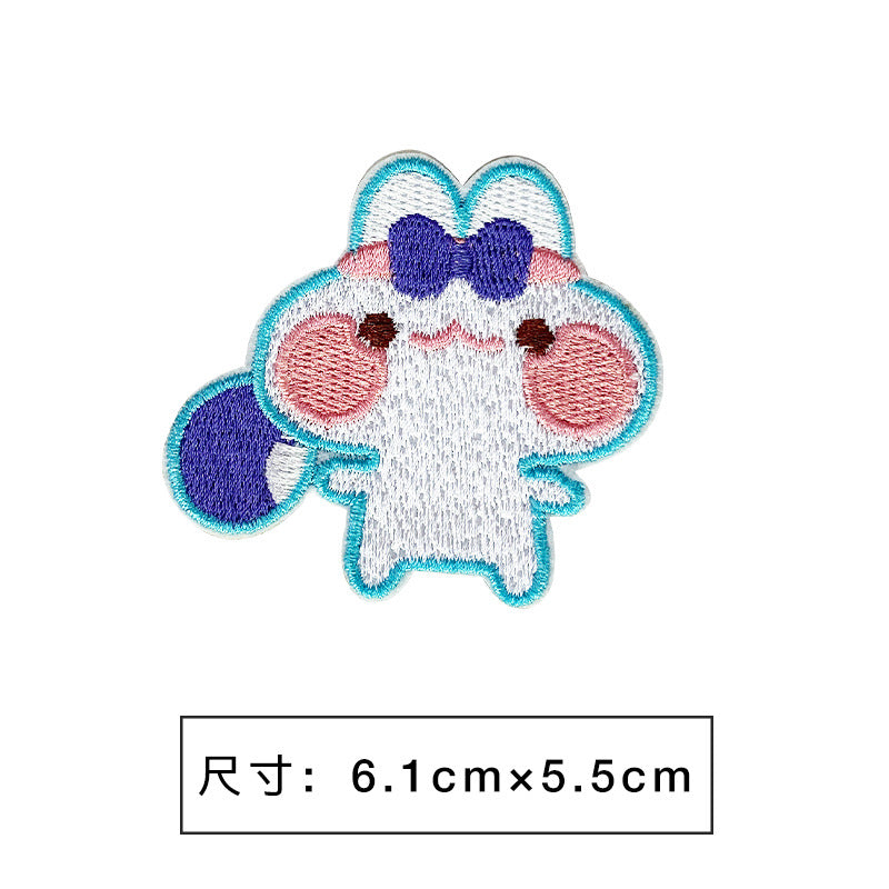 Wholesale Non Woven Fabric Cartoon Embroidered Patch Sticker For Towel DIY Accessory