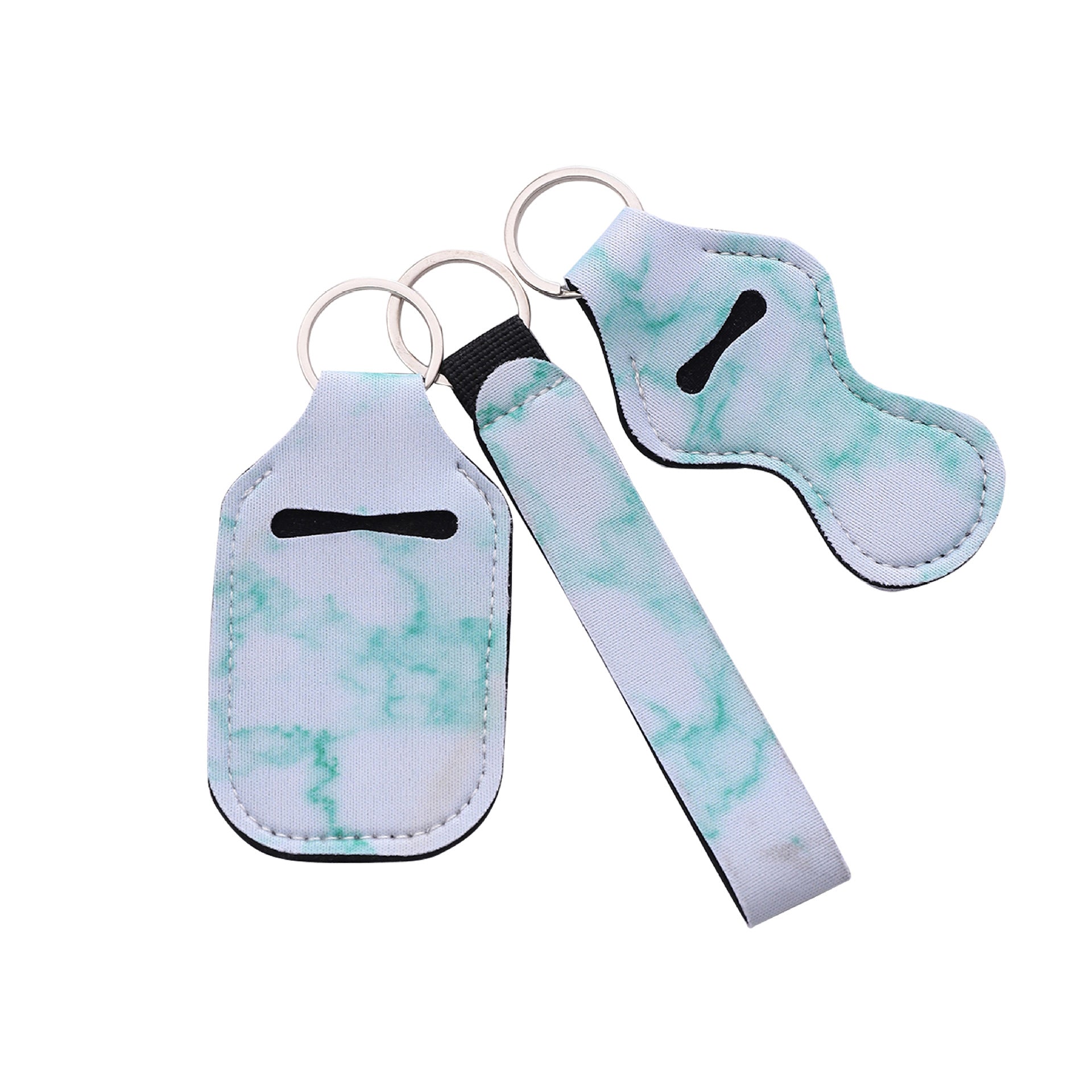 Keychains de arte de arte de tela mármol al por mayor