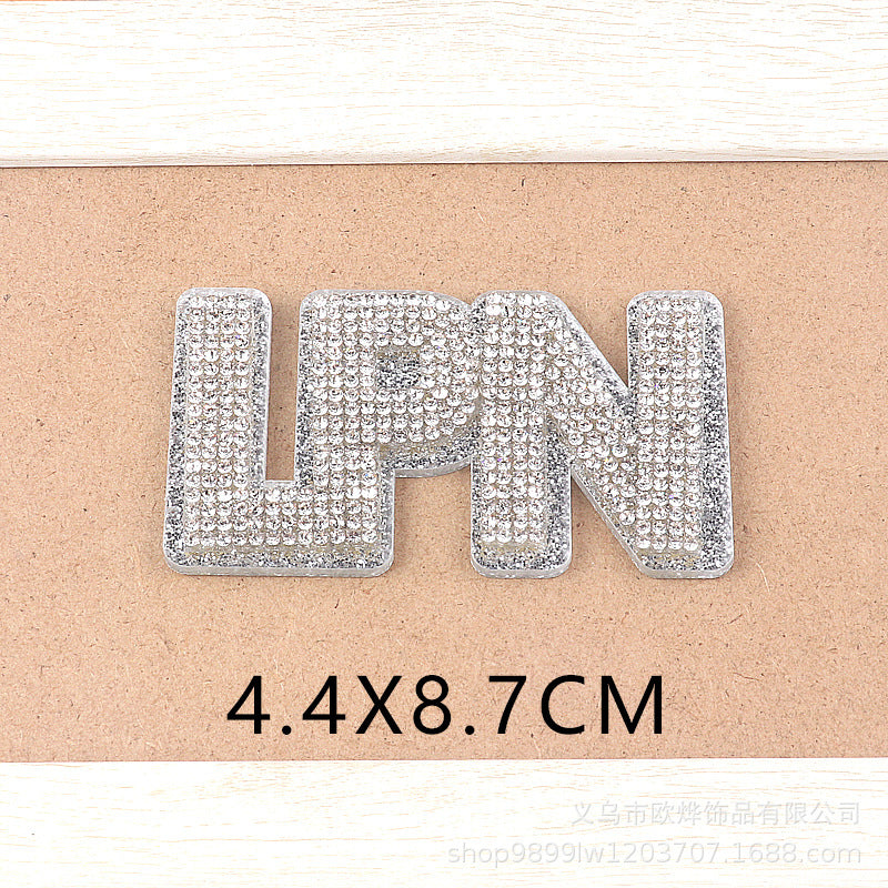 Wholesale Glitter Cartoon Letter  Acrylic DIY Patches