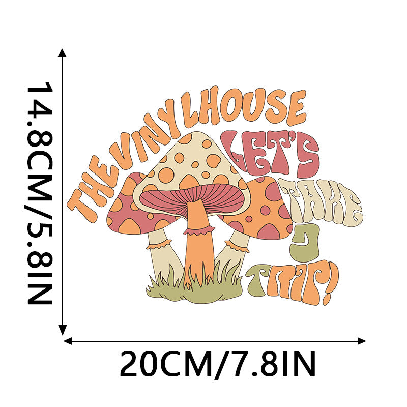 Wholesale 10pcs Colorful Flower Cartoon Mushroom UV DTF Ready to Press Transfers Wraps