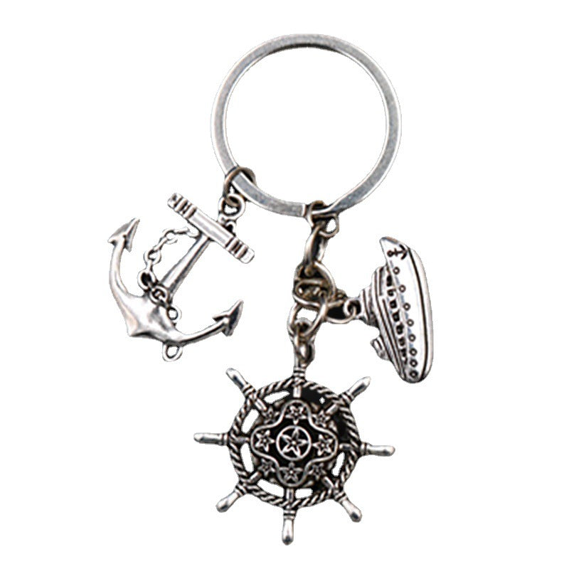 Wholesale Ship Rudder Anchor Brave Keychain