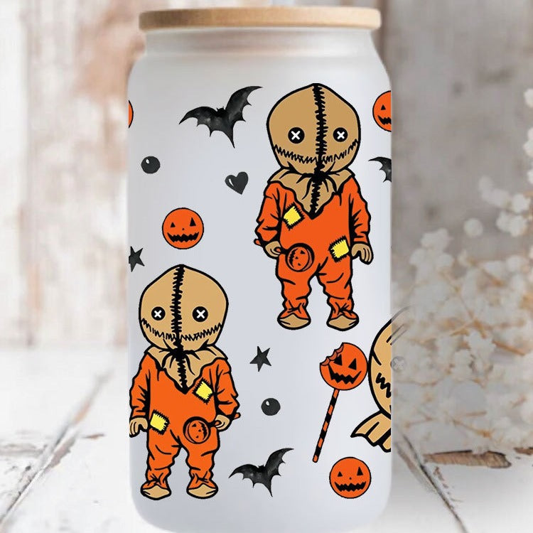 Wholesale Skeleton Ghost Halloween 16oz Cup UV DTF Wraps