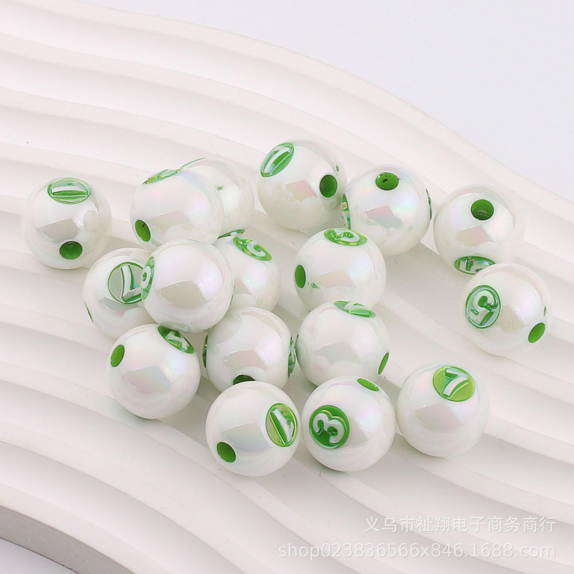 Wholesale 50pcs Mapei Color Digital UV Plating Color Straight Hole DIY Beads