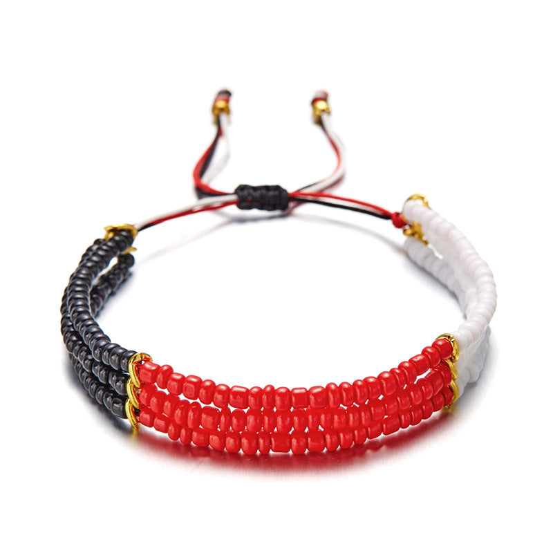 Wholesale Boho Style Multi-layered Braided Rice Bead Bracelet