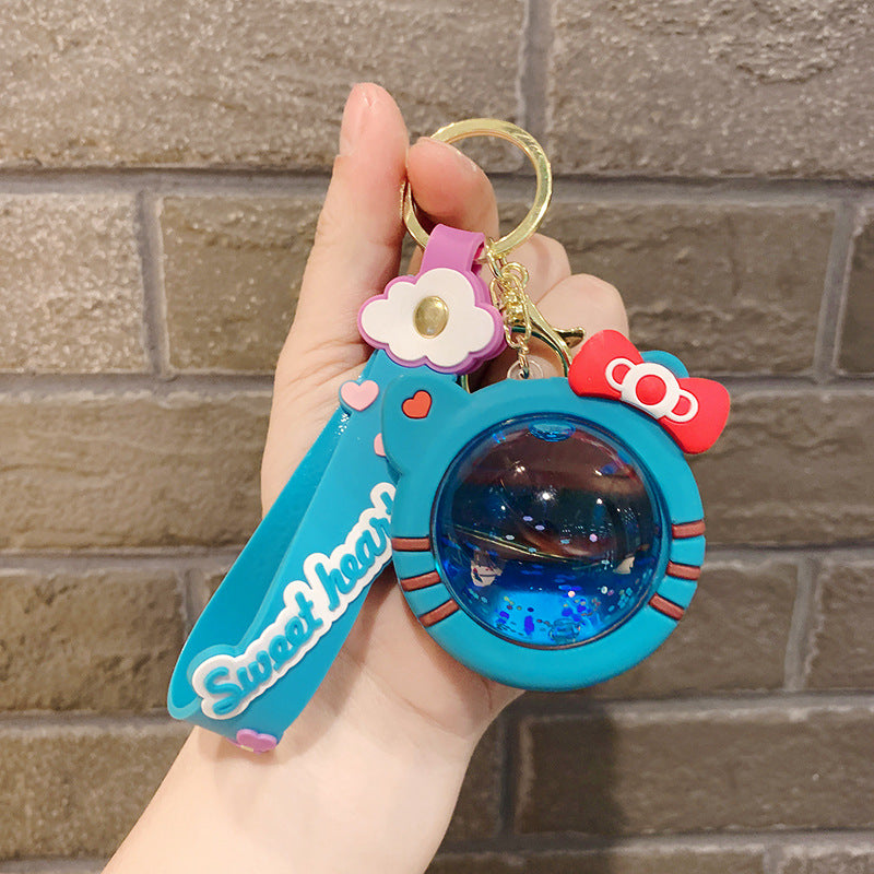 Llavero a la deriva del colegio de gatos al por mayor de planeta acrílico