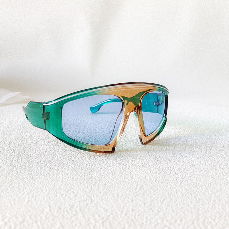 Wholesale Large Frame Gradient Color PC Sunglasses