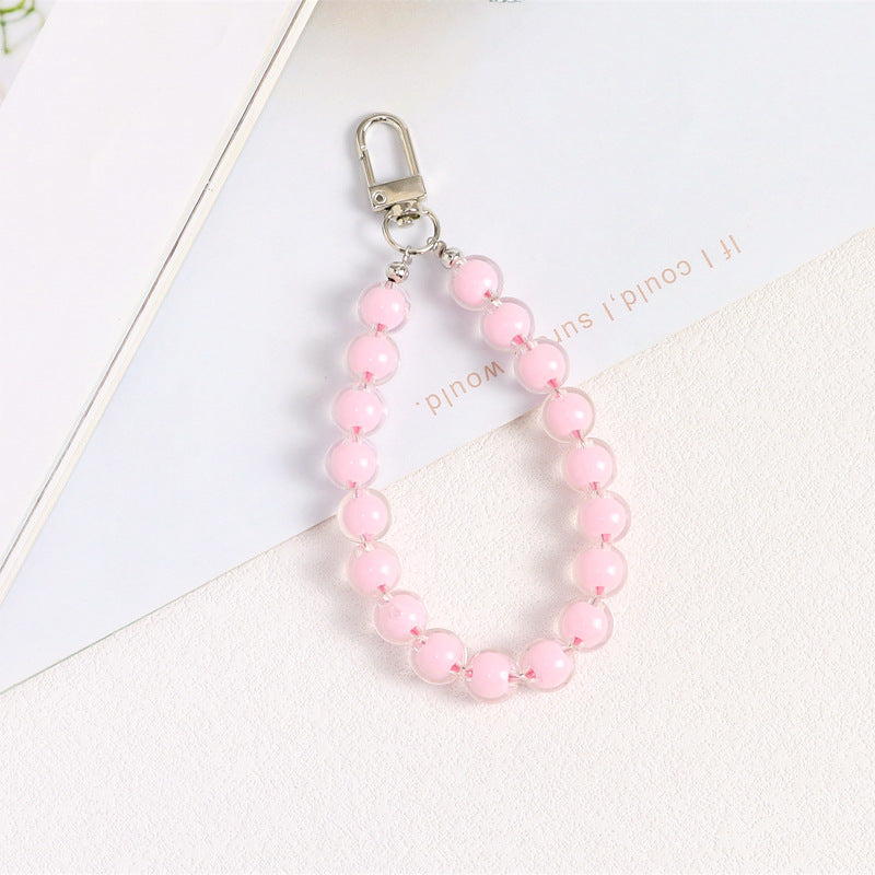 Wholesale Acrylic Candy Color Beaded Bracelet Keychains