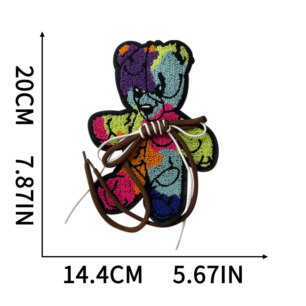 Wholesale Trendy Embroidered Cartoon Bear Rabbit Patch For DIY Coat Decoration Resale