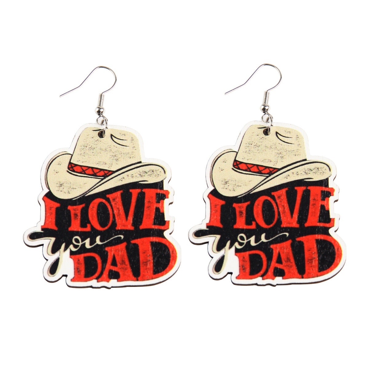 Pendientes de madera impresos de Superman Lovepapa al por mayor