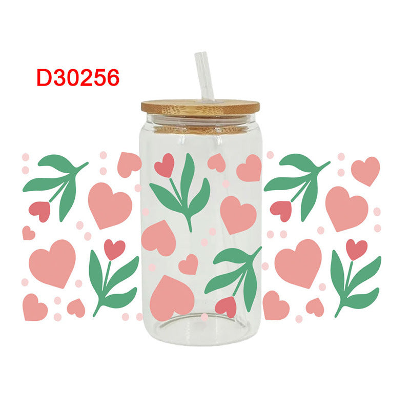 Wholesale Colorful Flowers Teacher's Day 16oz Cup UV DTF Wraps