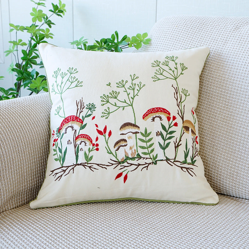 Wholesale Canvas Embroidered Floral Pillowcases