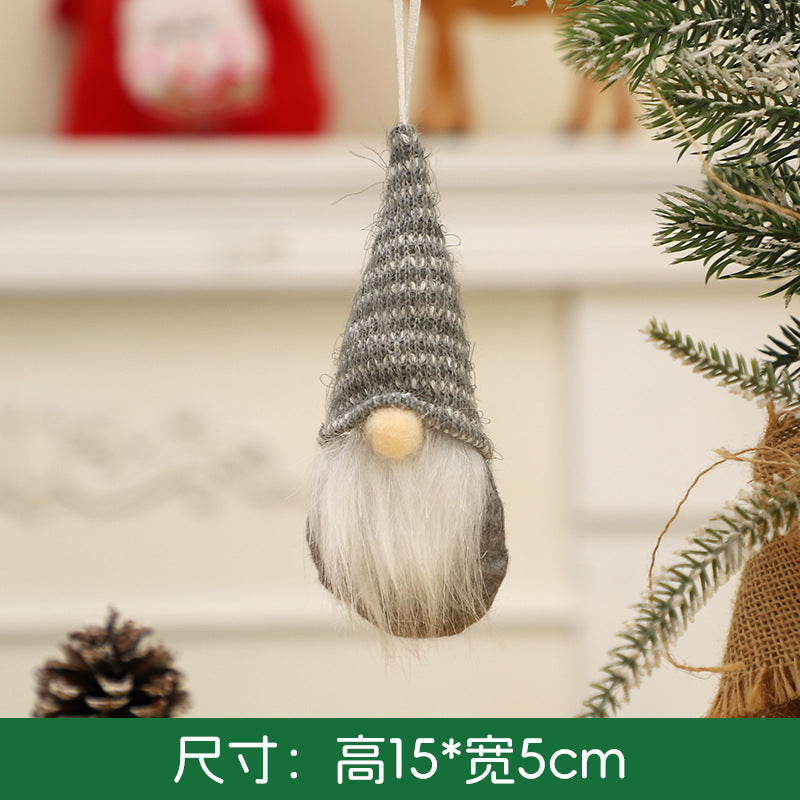 Wholesale Christmas Decoration Creative Knitted Small Doll Decoration