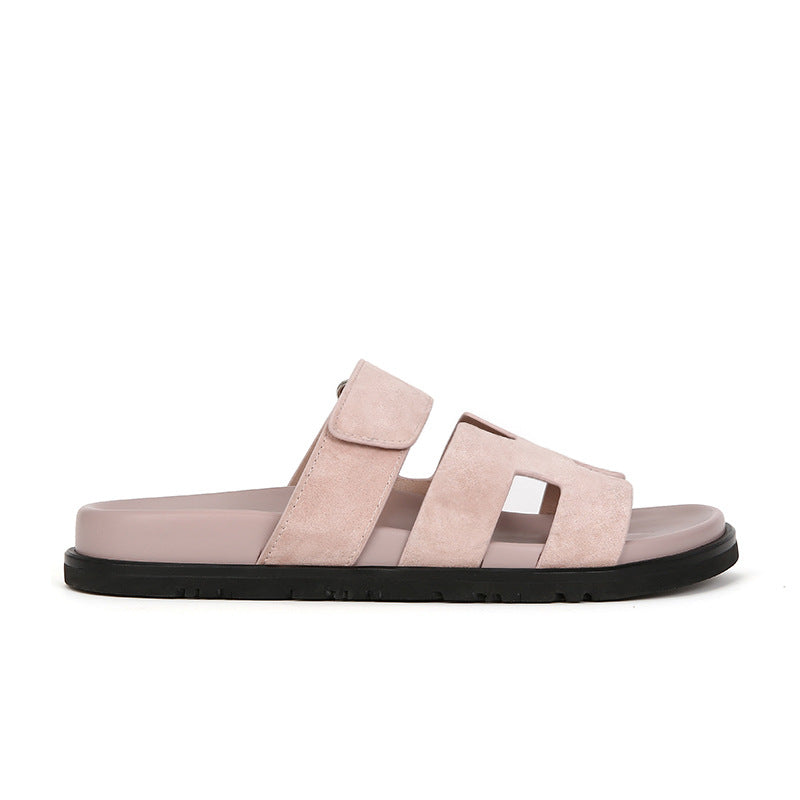 Wholesale Velcro Casual Thick Bottom H Shape Sandals