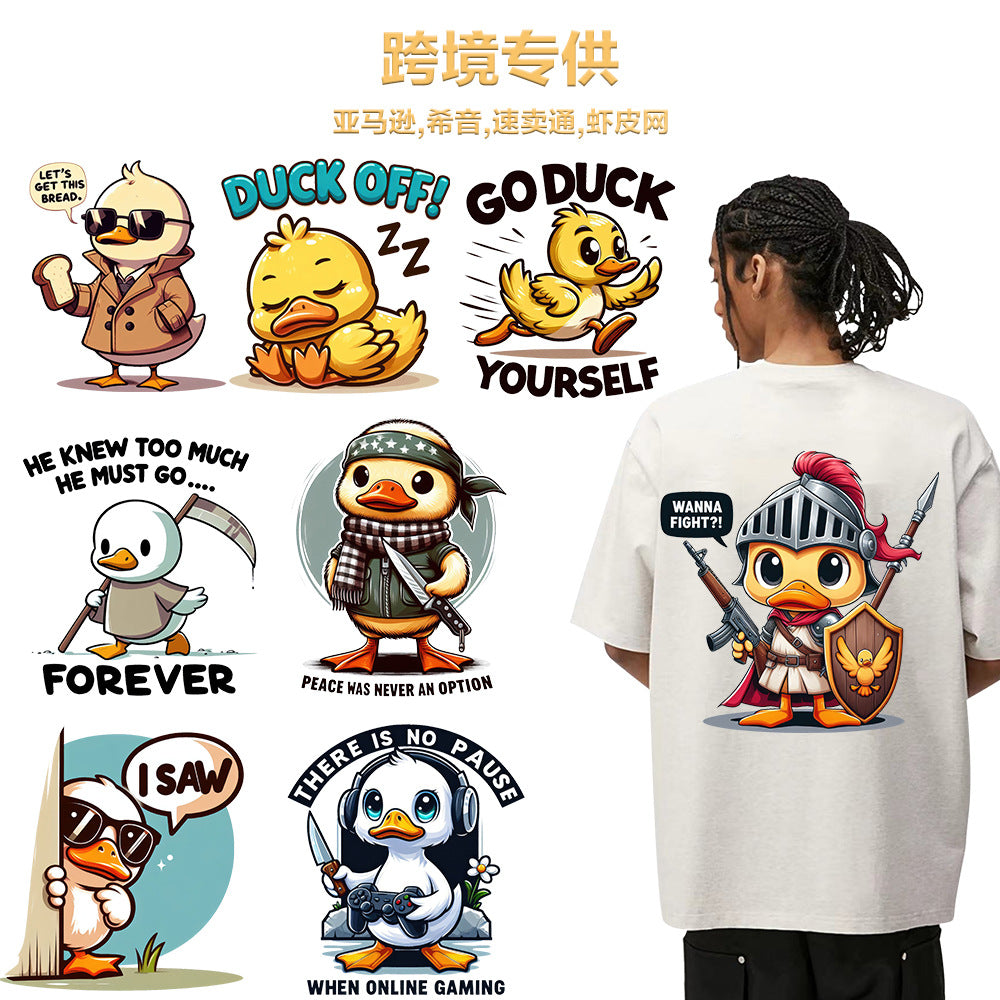 Wholesale 10pcs Various styles of ducklings UV DTF Ready to Press Transfers Wraps