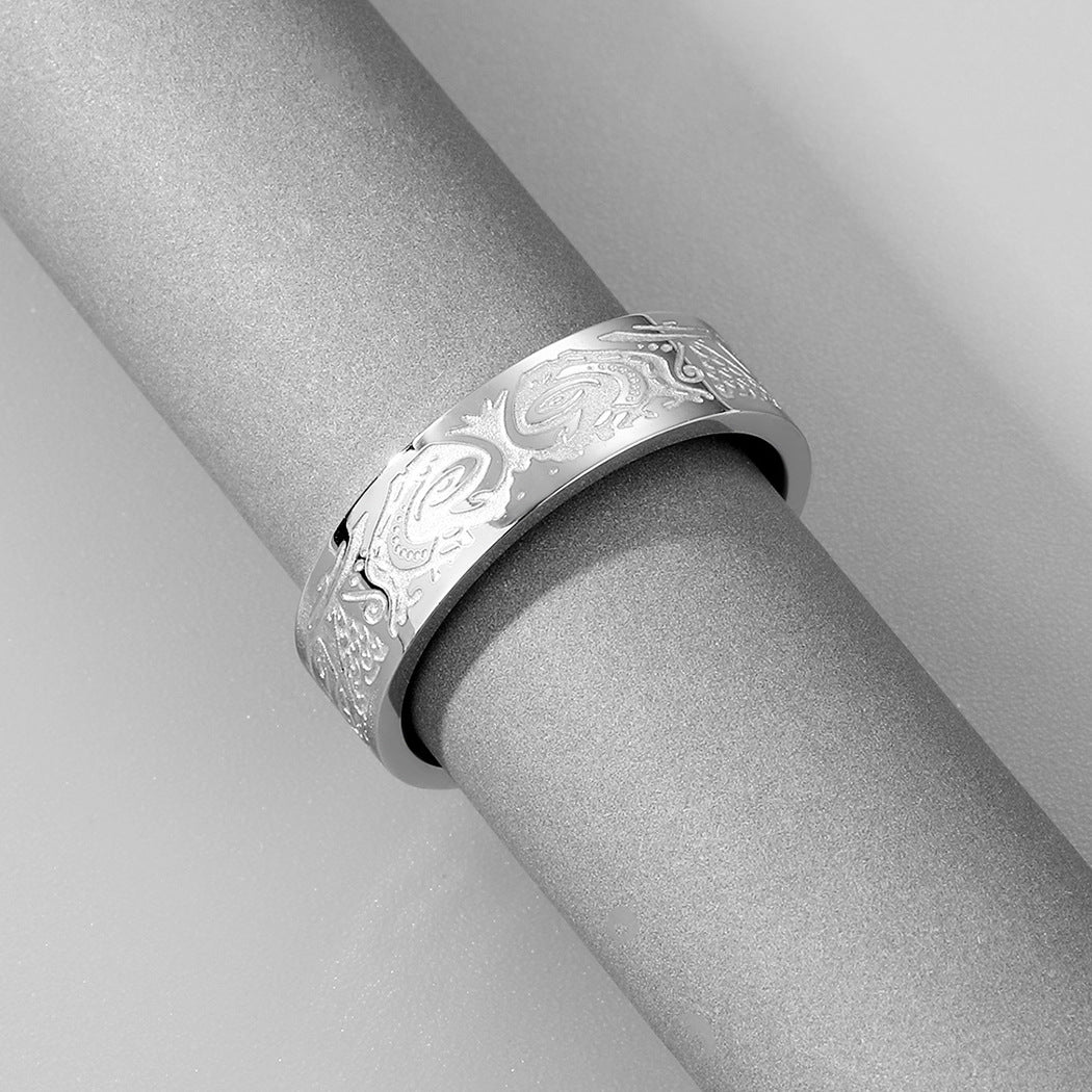 Wholesale Aztec Pattern Stainless Steel Ring