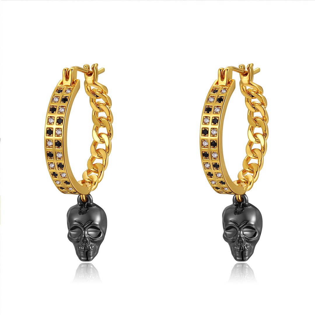 Wholesale Skull Head Titanium Steel Necklace Vintage Stainless Steel Hip Hop Men's Accessories
