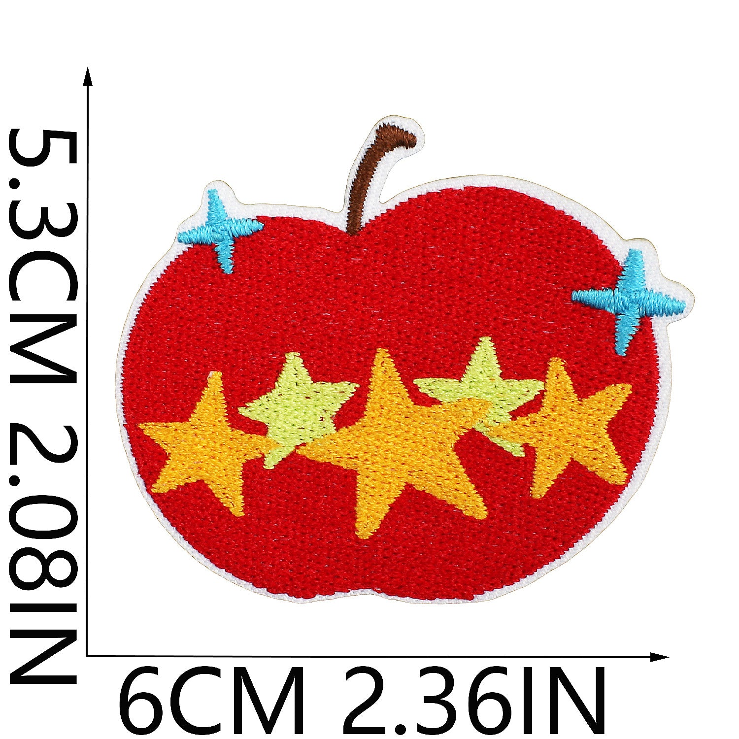Wholesale Cartoon Apple Embroidered Fabric Patch Apple Cake Patch
