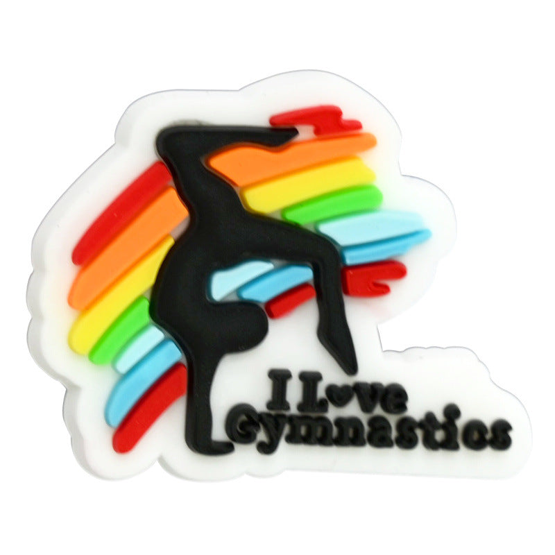 Wholesale Random 100pcs Gymnastics Series Ballpoint Pen Accessories  Beads Focal Beads