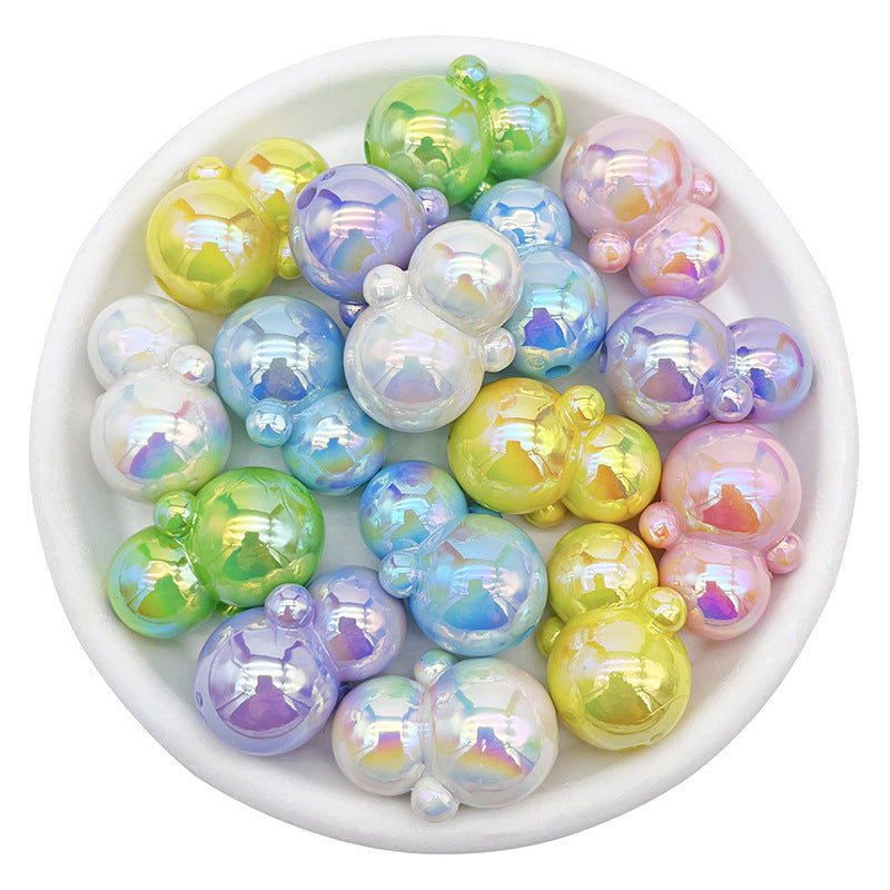 Wholesale Snowman Acrylic Beads Straight Hole Beading Diy Accessories