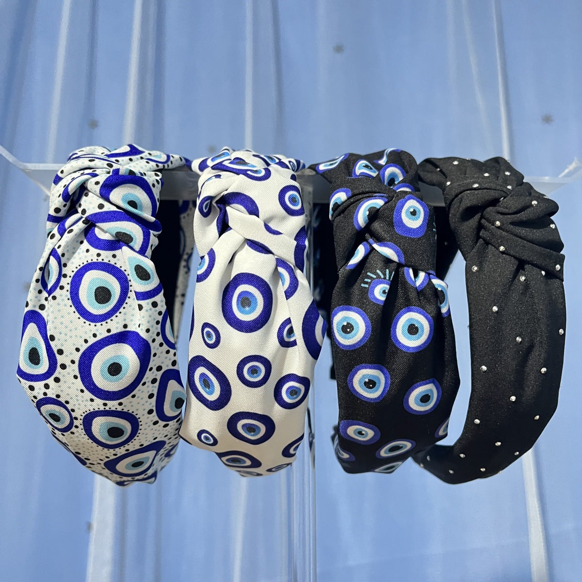 Wholesale  Polka Dot Bow Headband  Retro  Wide-Brimmed High Headband