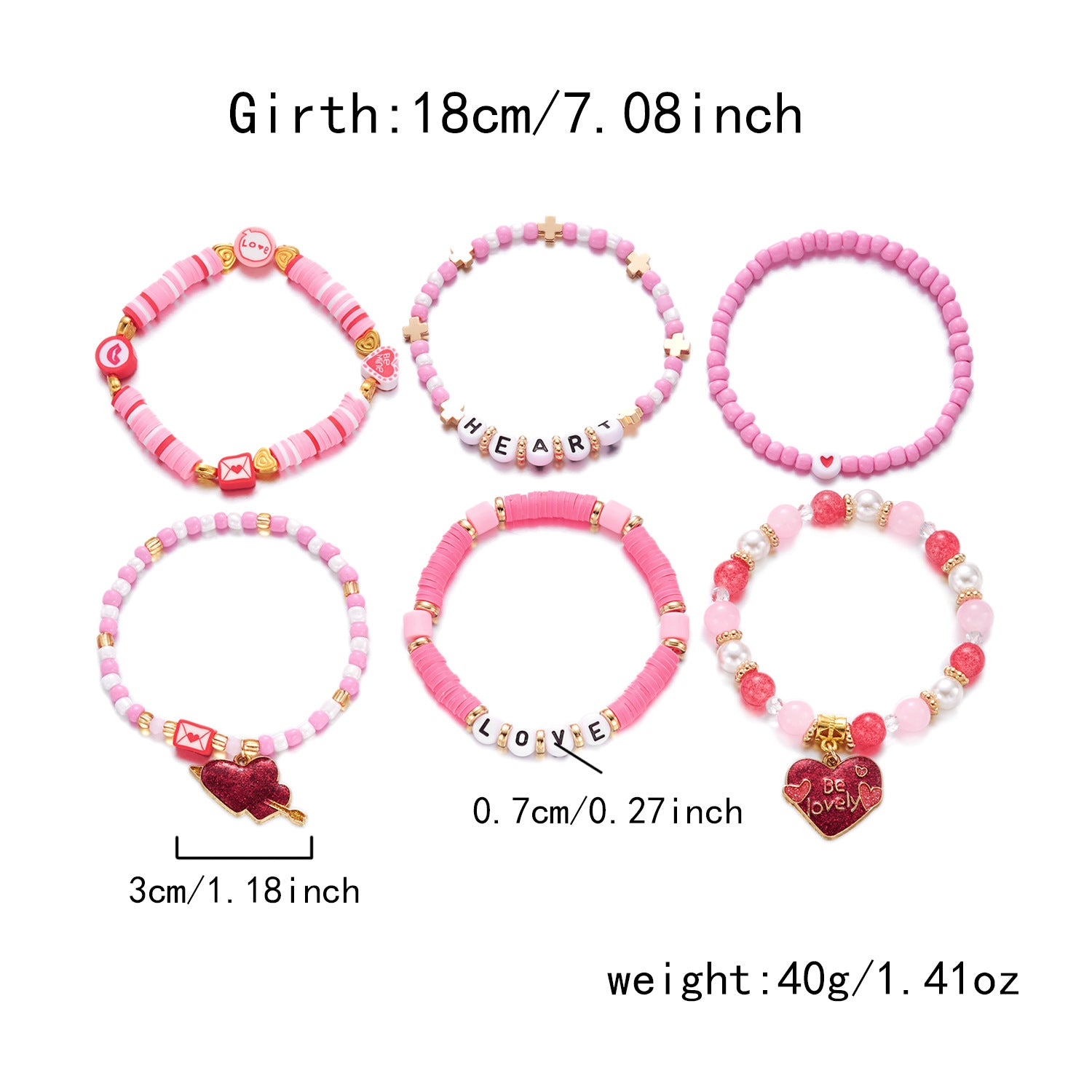 Wholesale Valentine' s Day Love Bracelet Set
