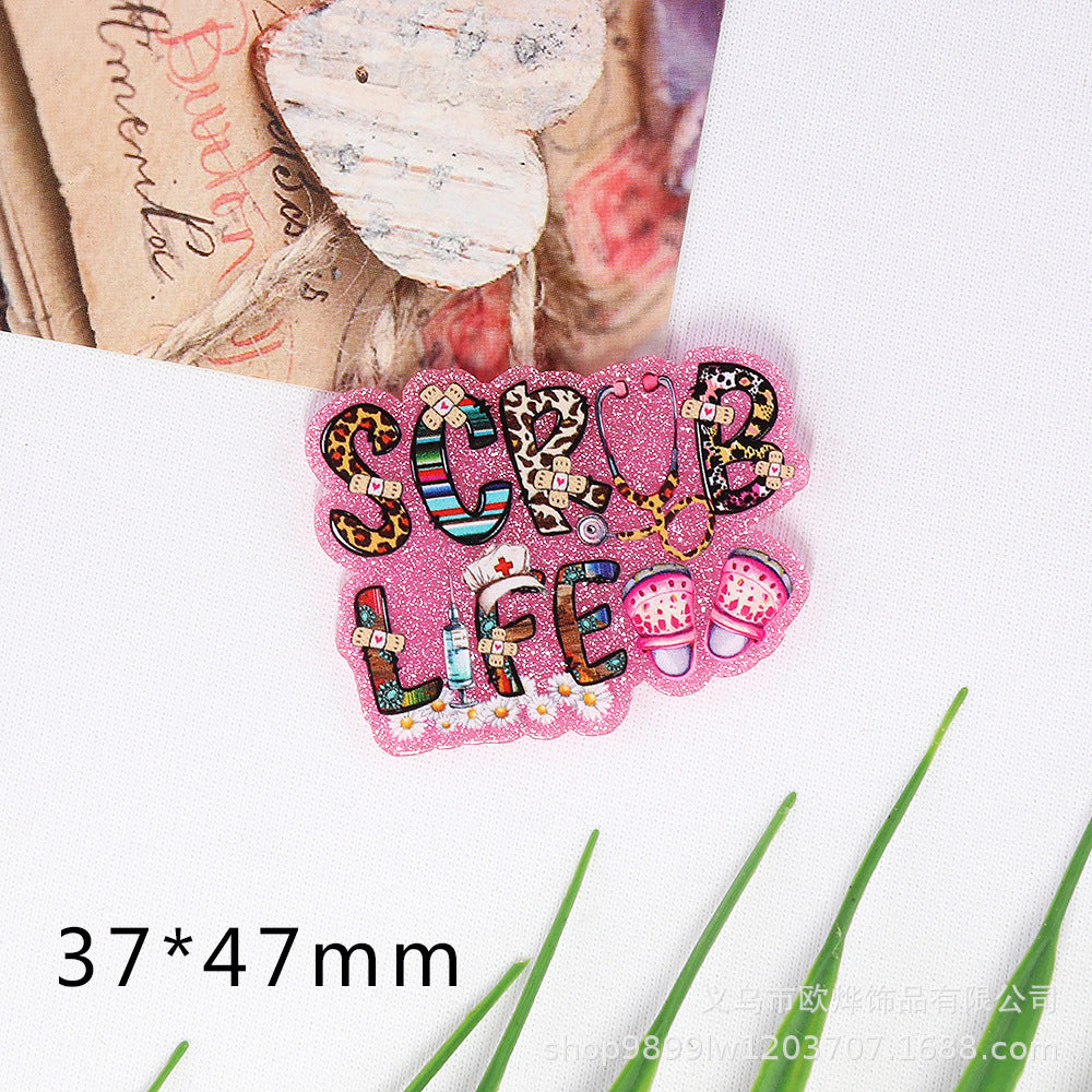 Wholesale 10pcs FlatBack Nurse Acrylic DIY Patch Accessories