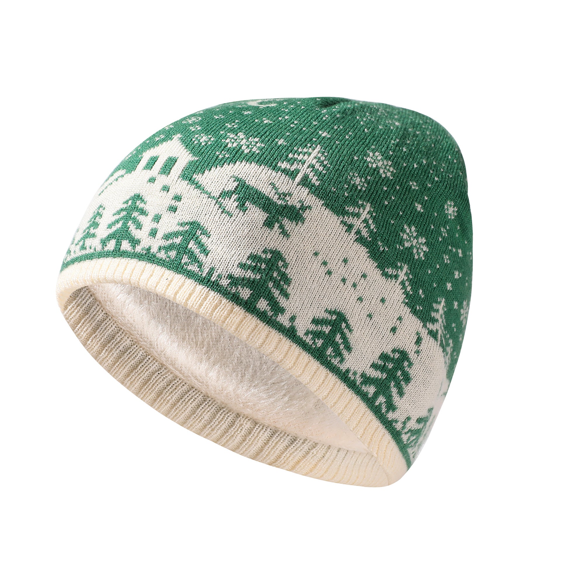 Wholesale Christmas Deer Plush and Thick Knitted Wool Hats