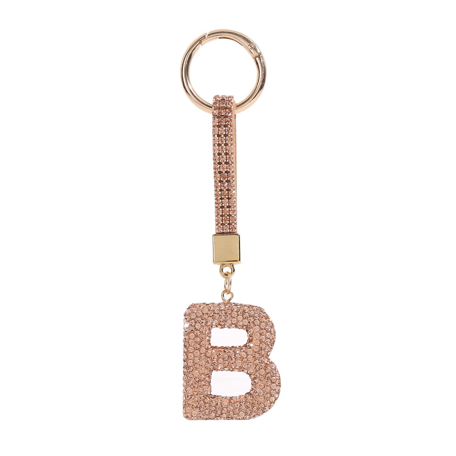 Wholesale Full Diamond Letter B Glass Keychain