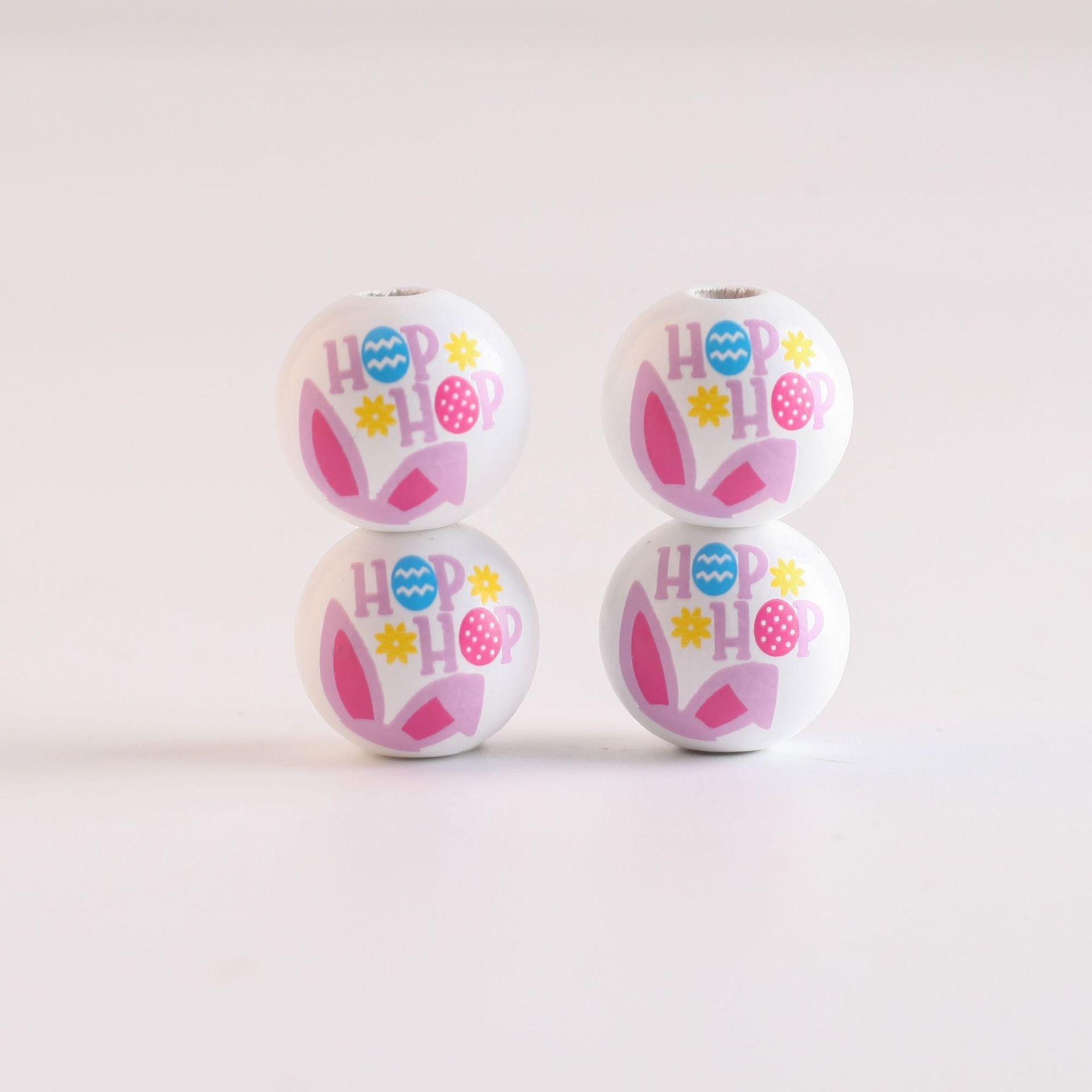 Wholesale 10PCS 4MM Easter Wreath DIY Wooden Beads