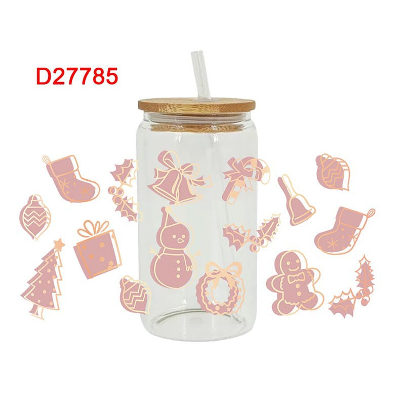 Wholesale Christmas House Cartoon Series 16oz Cup UV DTF Wraps