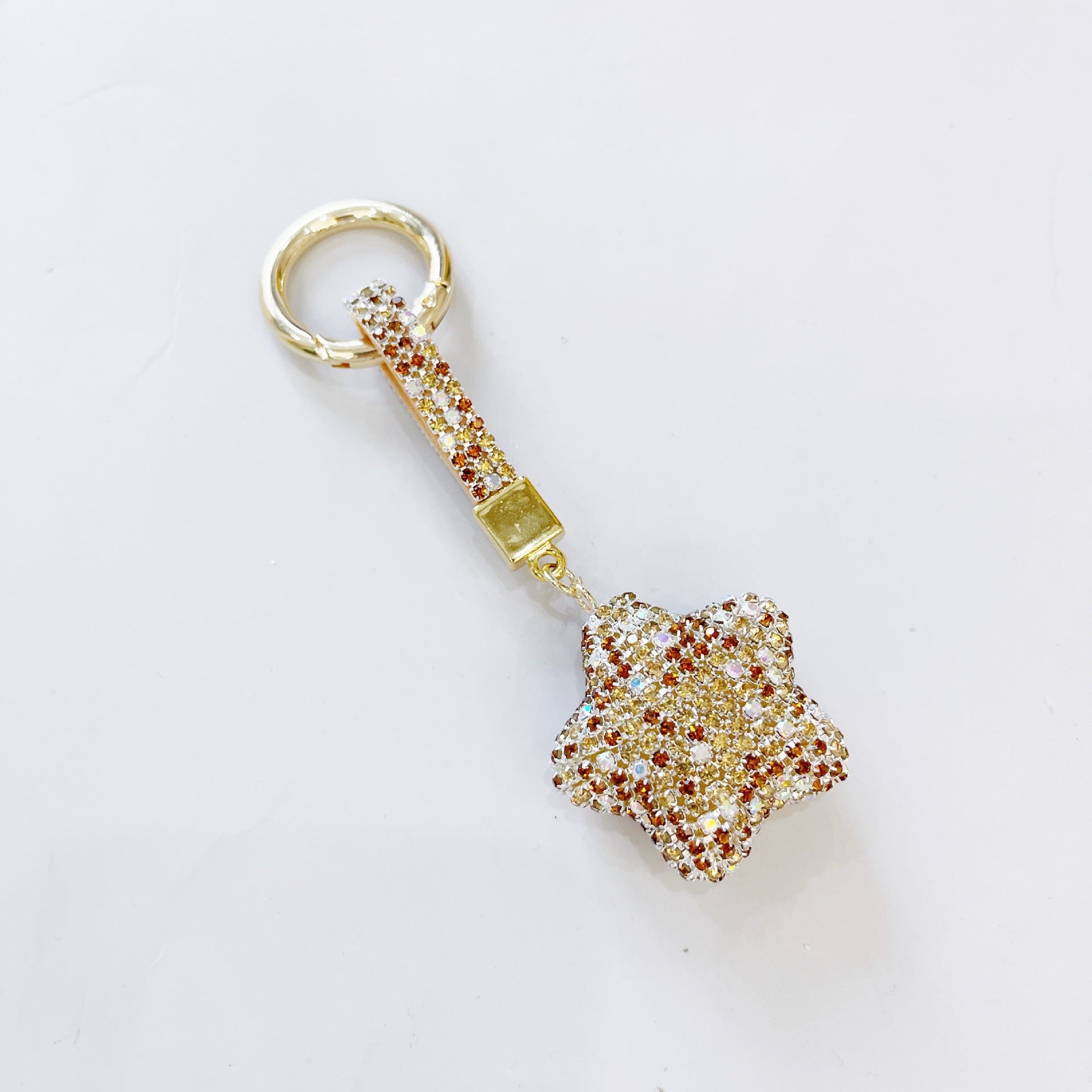 Wholesale Five Pointed Star Full Diamond Claw Chain Keychains