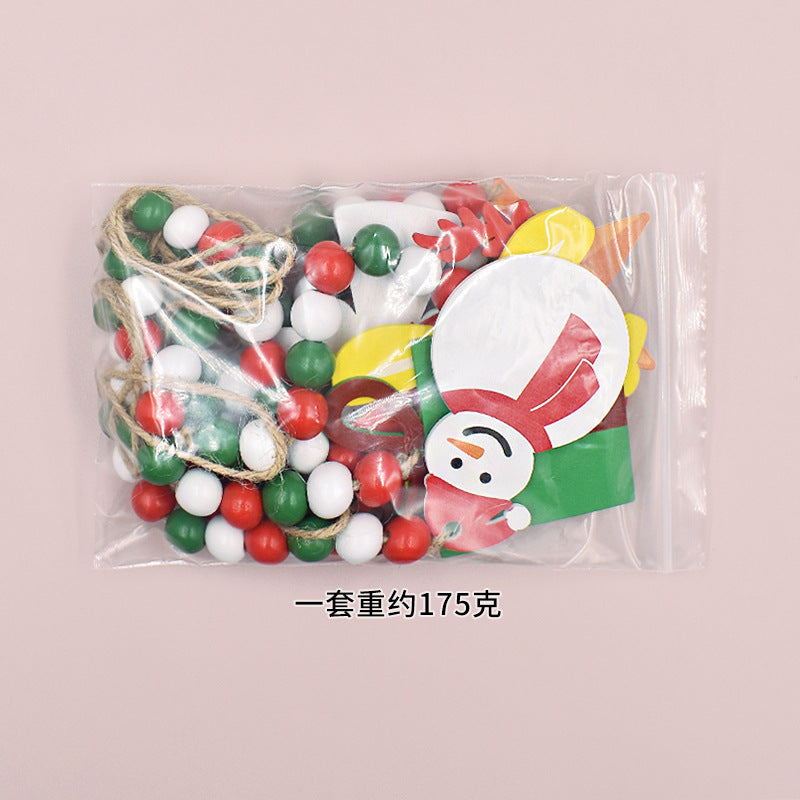Wholesale 10PCS Christmas Series Colorfulful Wooden Beads