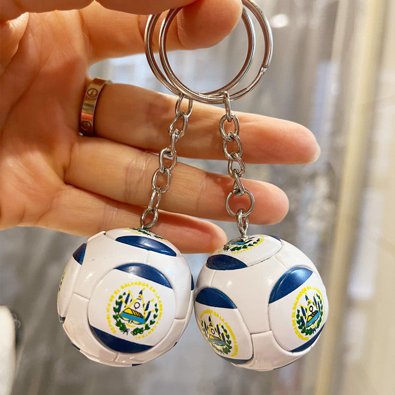 Wholesale Soccer Country Flag PVC Keychains