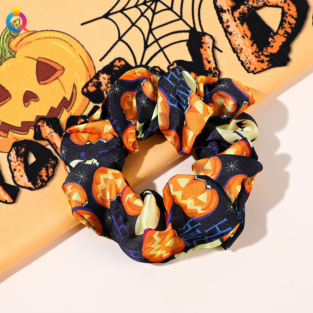 Wholesale Halloween Large Intestine Hair Ring, Pumpkin Skull, Personality Holiday Hair Rope