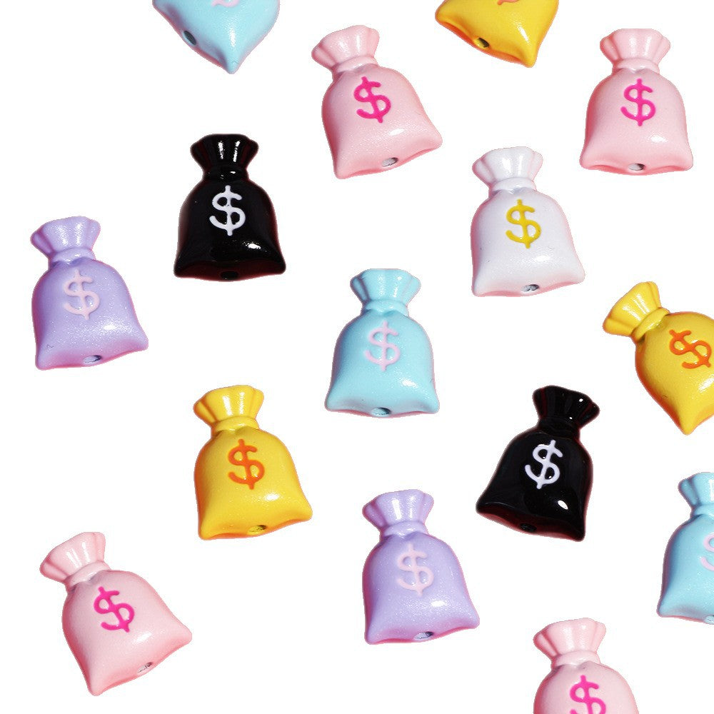 Wholesale 10pcs Pendant/ charm Shaped Like a Money Bag Acrylic Beads